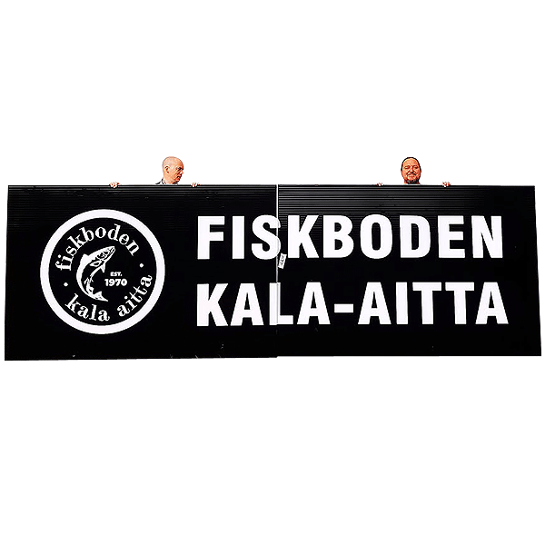 Omtejpning uppdatering ljusskåp ljusreklam skiva i box storlek pris