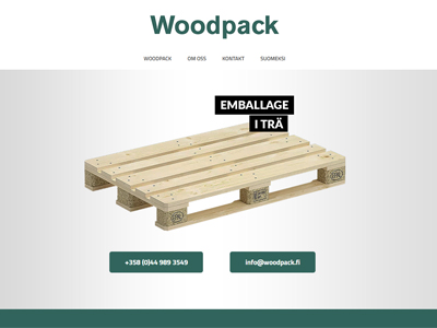 Webbsida Hemsida Google vänlig Optimerad Pris Webbdesign Woodpack